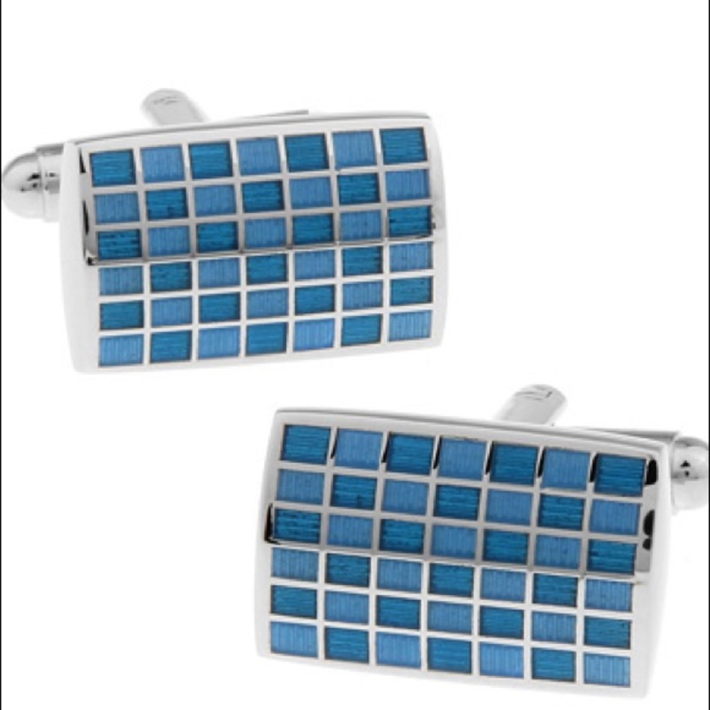 Blue Squares Cufflinks